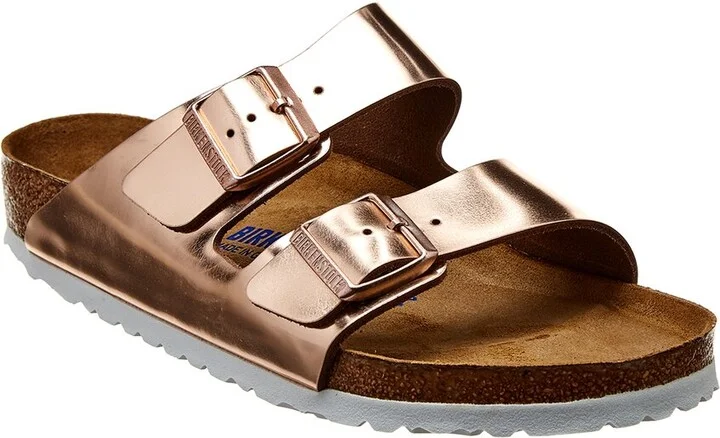 Birkenstock Women's Arizona Soft Footbed Metallic Leather Sandal