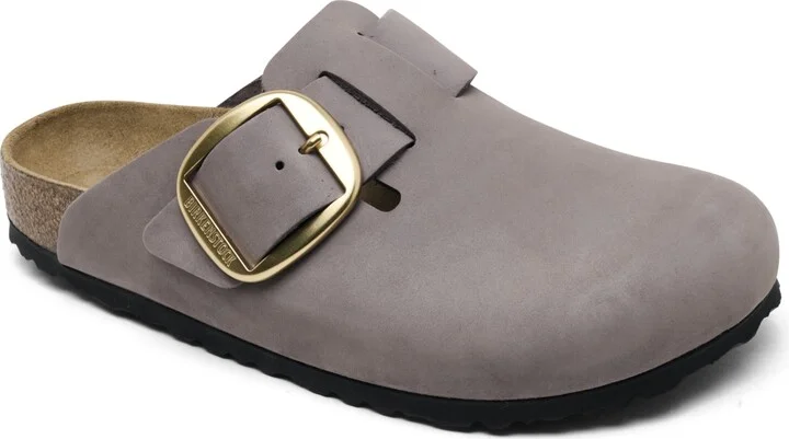 Birkenstock Women's Boston Big Buckle Nubuck Leather Clogs from Finish Line