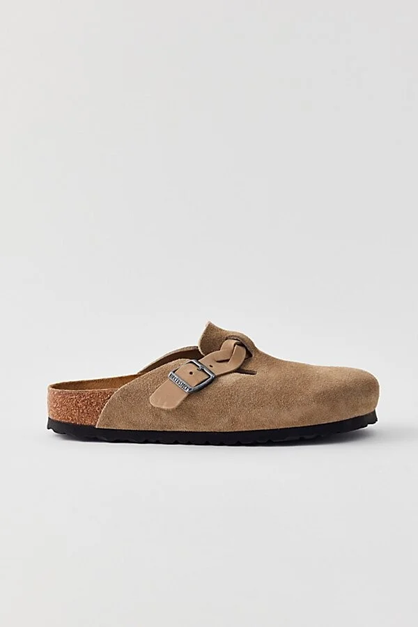 Birkenstock Women's Boston Braided Suede Clog in Taupe - Image 3