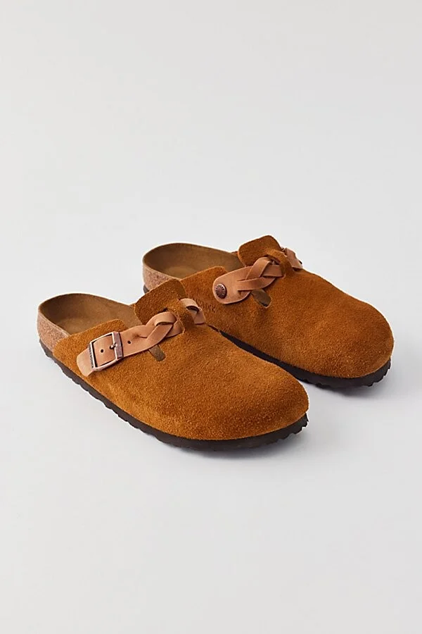 Birkenstock Women's Boston Braided Suede Clog in Taupe - Image 5