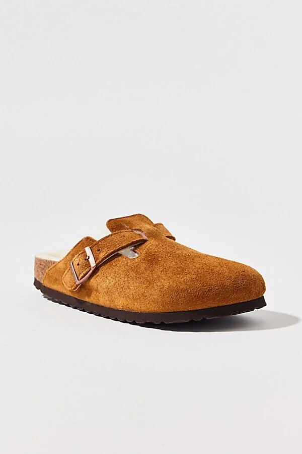 Birkenstock Women's Boston Shearling Clog in Mink at Urban Outfitters - Image 3