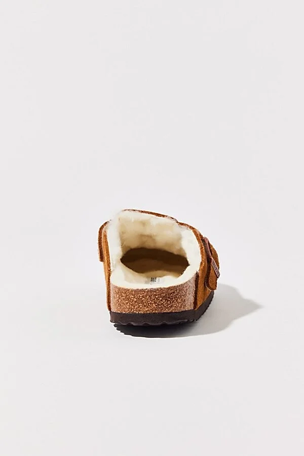 Birkenstock Women's Boston Shearling Clog in Mink at Urban Outfitters - Image 4