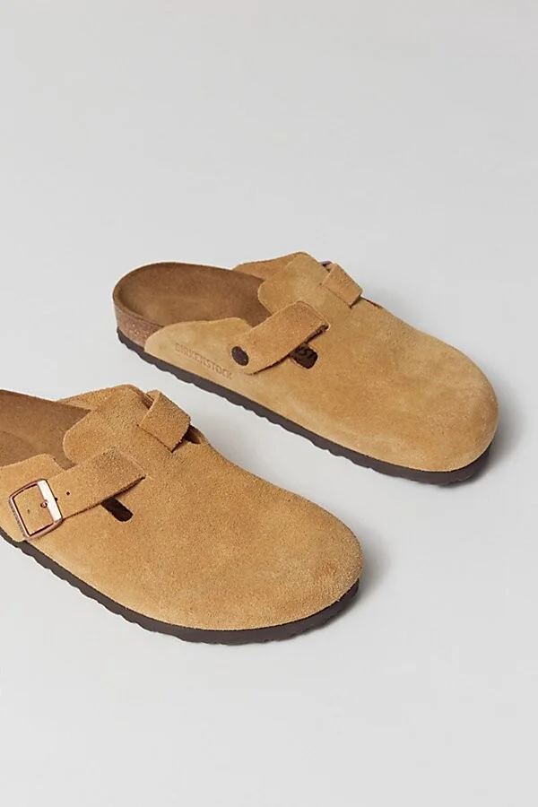 Birkenstock Women's Boston Suede Clog in Latte Cream - Image 4