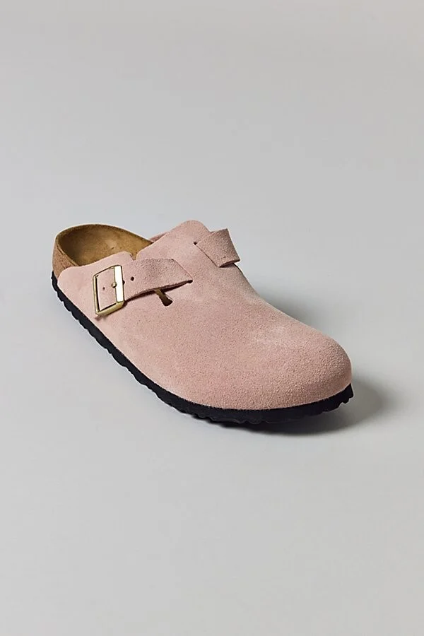 Birkenstock Women's Boston Suede Clog in Light Rose - Image 4