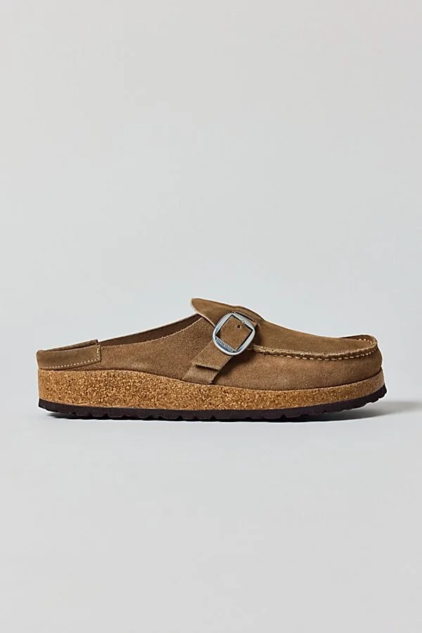 Birkenstock Women's Buckley Suede Clog in Gray Taupe Suede - Image 3
