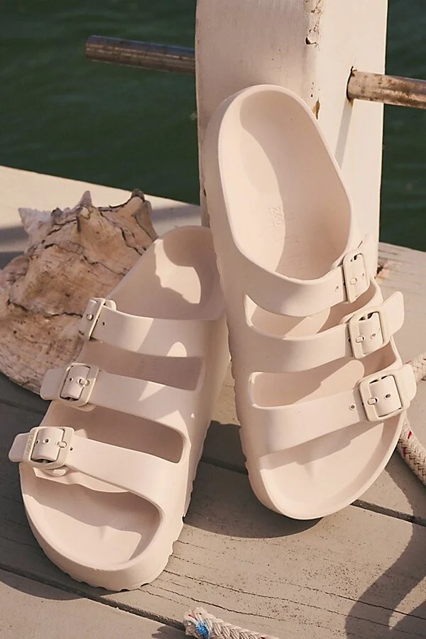 Birkenstock Women's Florida Flex Platform EVA Sandal in Eggshell