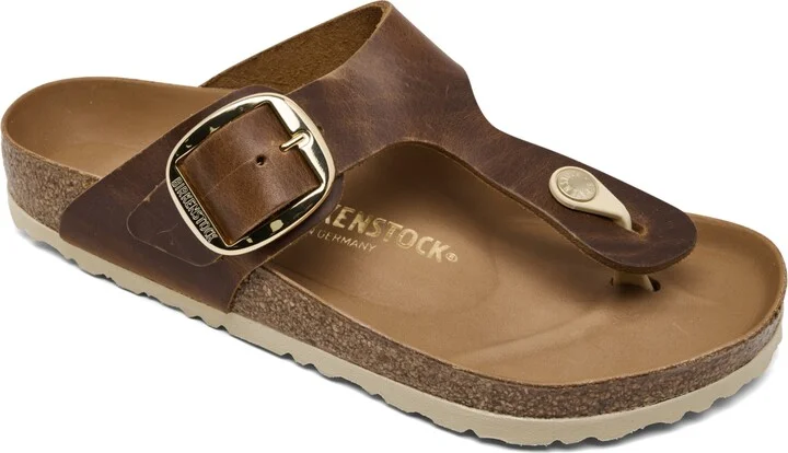 Birkenstock Women's Gizeh Big Buckle Oiled Leather Sandals from Finish Line