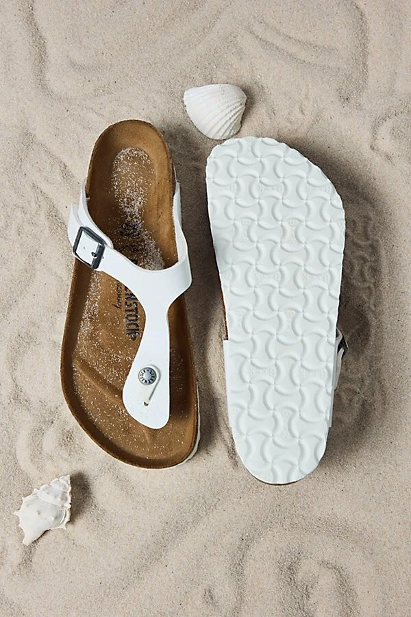Birkenstock Women's Gizeh Birko-Flor Sandal in White - Image 2