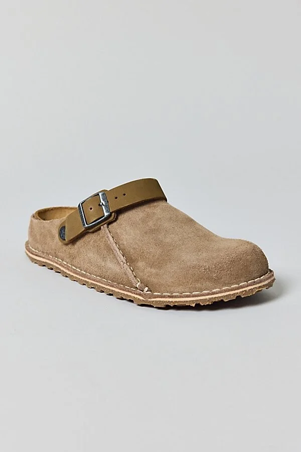 Birkenstock Women's Lutry Premium Suede Clog in Gray Taupe Suede - Image 3