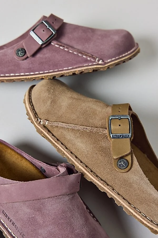 Birkenstock Women's Lutry Premium Suede Clog in Gray Taupe Suede - Image 9
