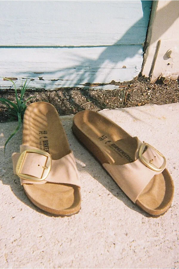 Birkenstock Women's Madrid Big Buckle Leather Sandal in Cognac - Image 4