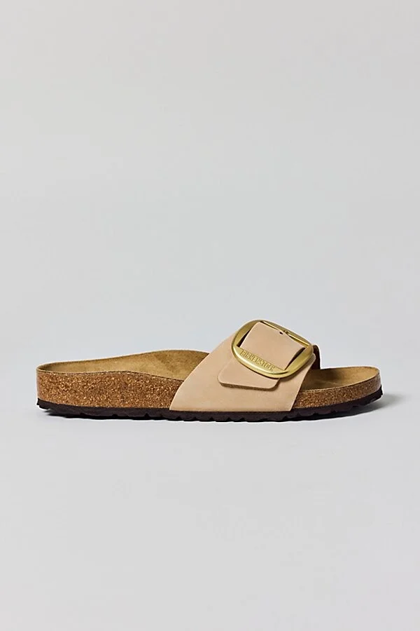 Birkenstock Women's Madrid Big Buckle Leather Sandal in Cognac - Image 5