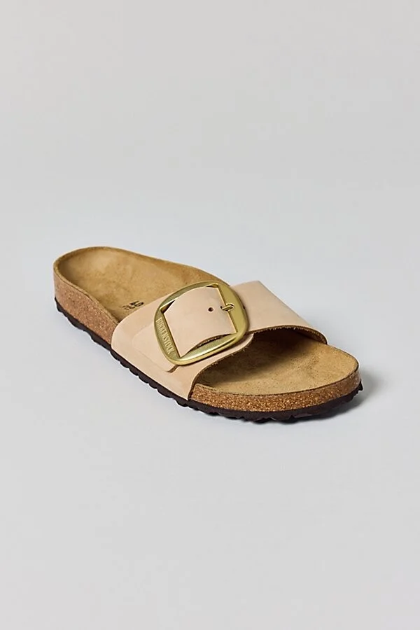 Birkenstock Women's Madrid Big Buckle Leather Sandal in Cognac - Image 6
