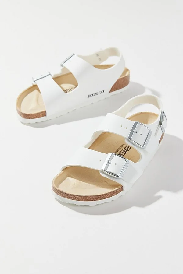 Birkenstock Women's Milano Birko-Flor Sandal in White - Image 3