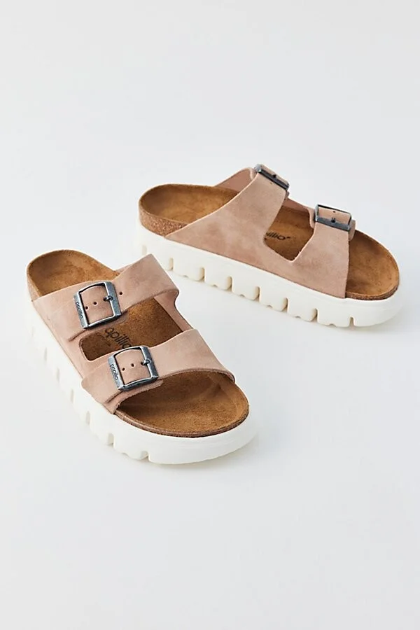 Birkenstock Women's Papillio Arizona Chunky Suede Sandal in Warm Sand - Image 2