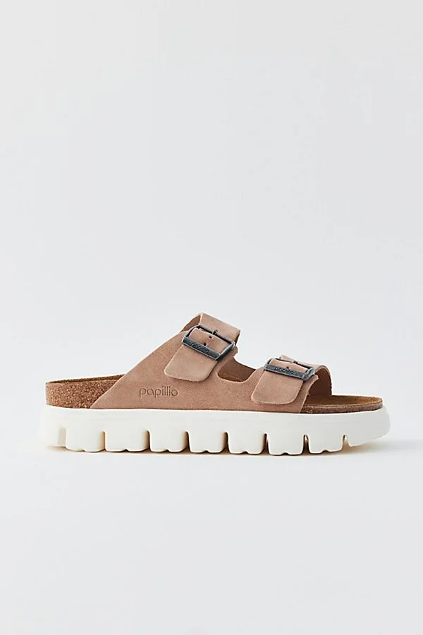 Birkenstock Women's Papillio Arizona Chunky Suede Sandal in Warm Sand - Image 3