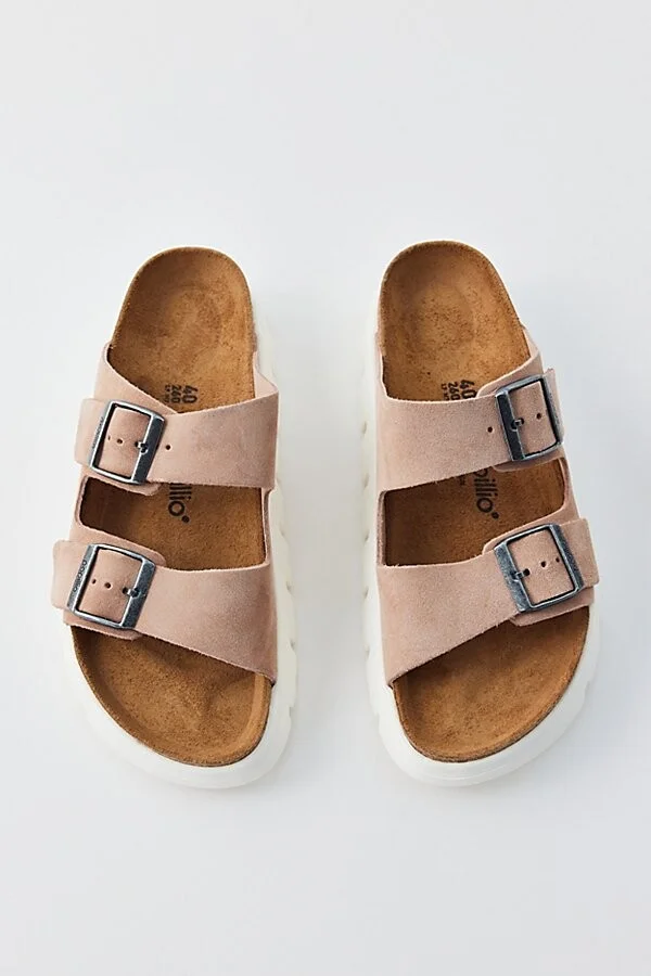 Birkenstock Women's Papillio Arizona Chunky Suede Sandal in Warm Sand - Image 5