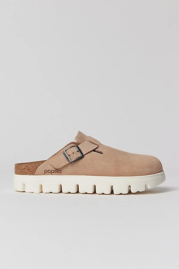 Birkenstock Women's Papillio Boston Chunky Suede Clog in Warm Sand - Image 2