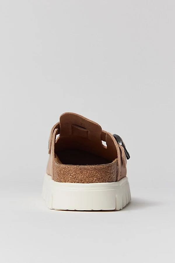 Birkenstock Women's Papillio Boston Chunky Suede Clog in Warm Sand - Image 4
