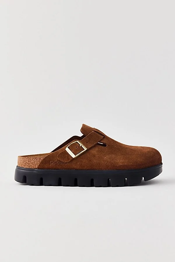 Birkenstock Women's Papillio Boston Chunky Suede Clog in Warm Sand - Image 11