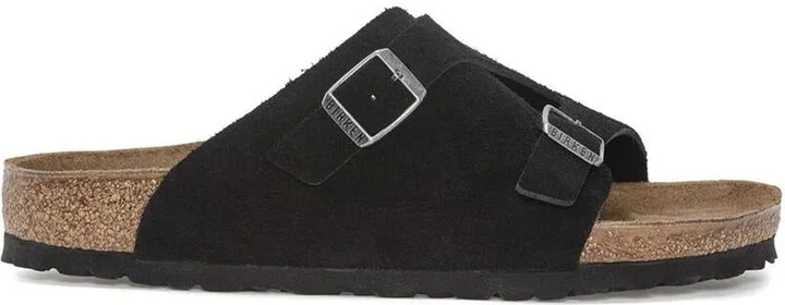 Birkenstock Zu¨Rich Black, Suede Leather Shoes