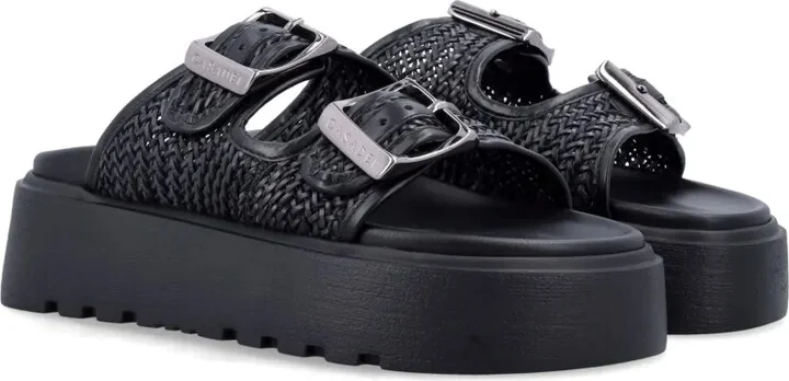 Birkly plaid-embellished platform sandals - Image 2