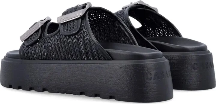 Birkly plaid-embellished platform sandals - Image 3