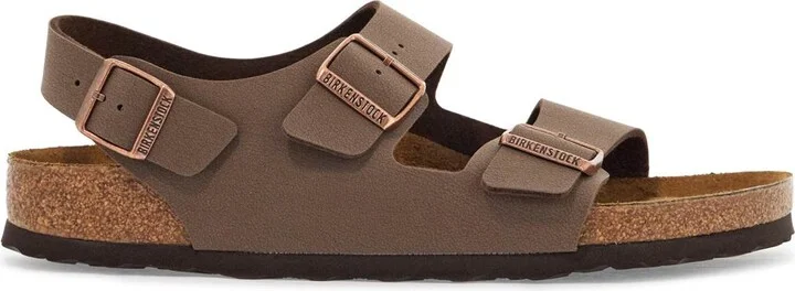 Birkoflor Mocca Sandals With Cork Sole And Adjustable Straps Milano