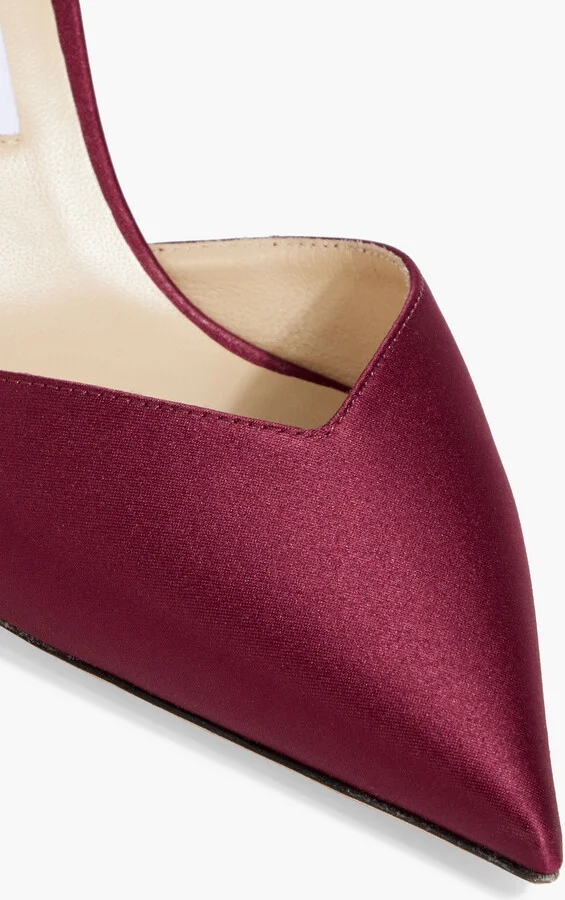 Birtie 85 crystal-embellished satin pumps - Image 4