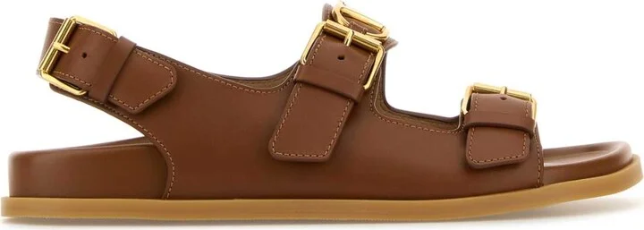 Biscuit Leather Sandals