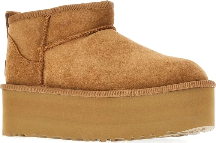 Biscuit Suede Classic Ultra Mini Ankle Boots - Image 2