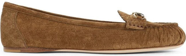 Biscuit suede loafers