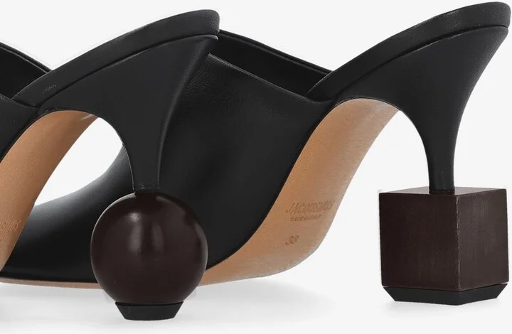 Bisou 90 Leather Mules - Image 3