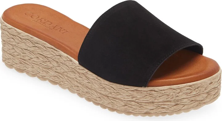 Bizzy Espadrille Platform Wedge Slide Sandal