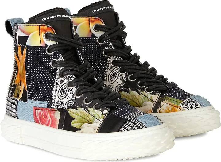 Blabber Craft patchwork high-top sneakers - Image 2