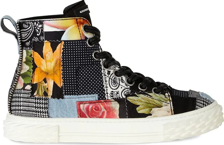 Blabber Craft patchwork high-top sneakers