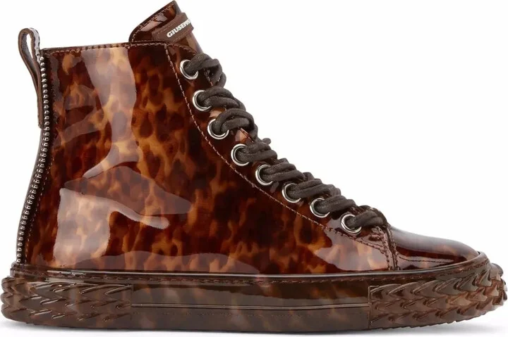 Blabber tortoiseshell-effect high-top sneakers