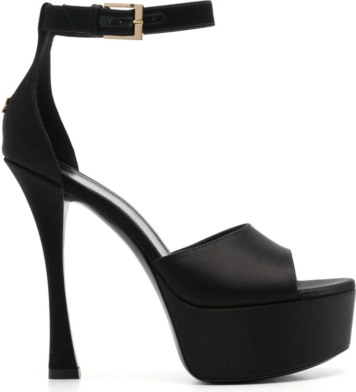 Black 4G Liquid Sandals