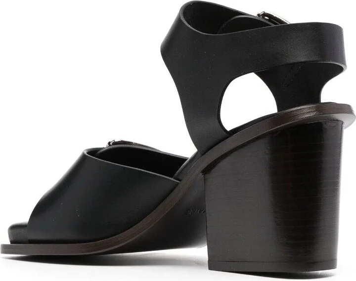 Black 80 Leather Sandals - Image 3