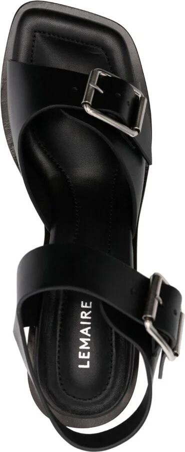 Black 80 Leather Sandals - Image 4