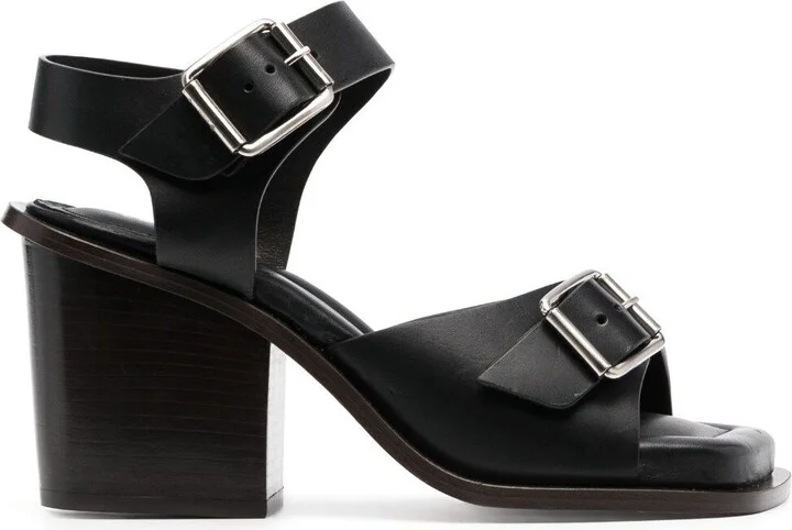 Black 80 Leather Sandals