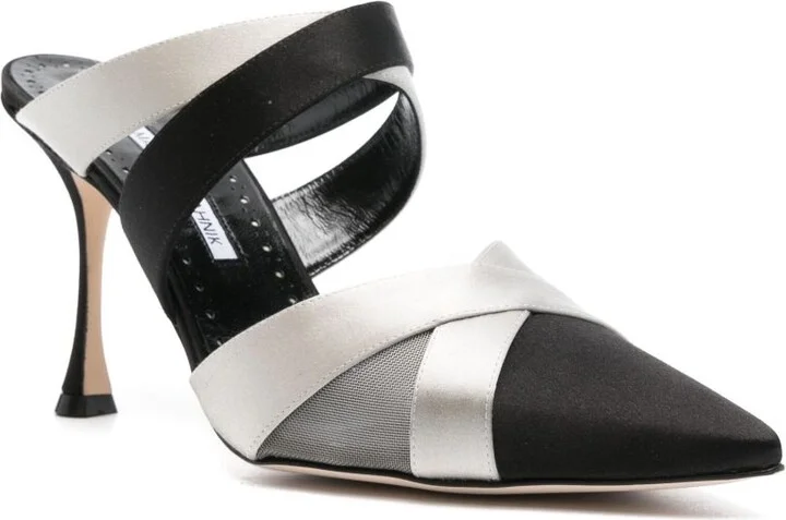 Black 90mm Oyounak Mules - Image 2