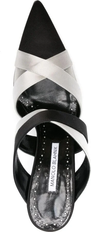 Black 90mm Oyounak Mules - Image 4
