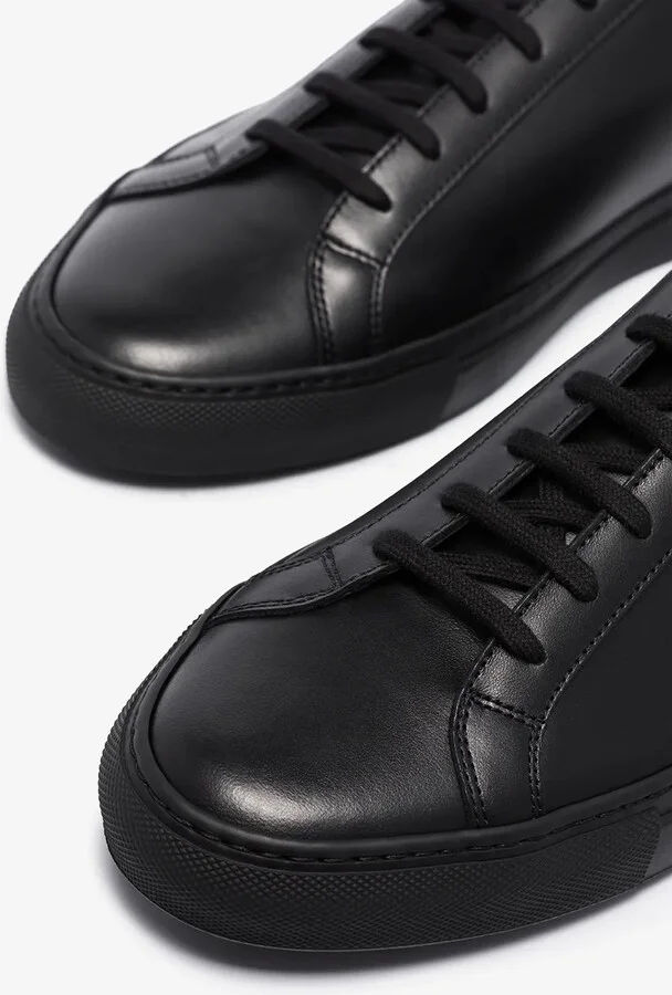black Achilles leather low-top sneakers - Image 2