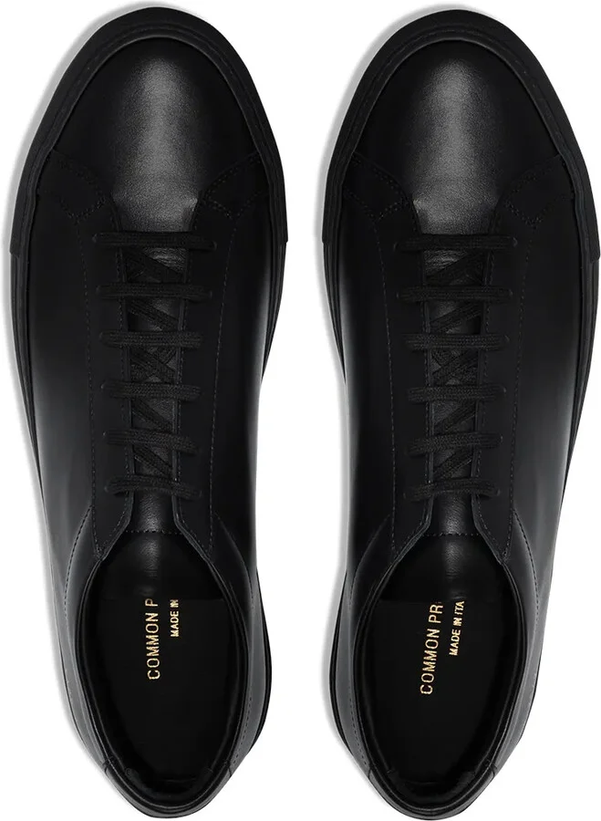 black Achilles leather low-top sneakers - Image 4