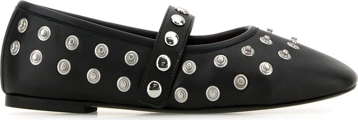 Black alter mat ballerinas