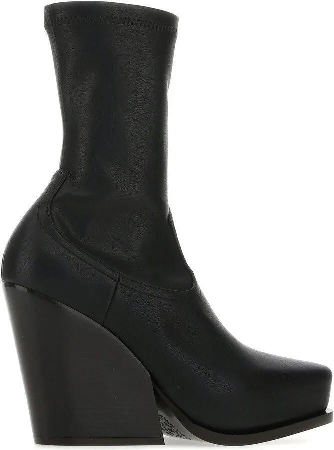 Black Alter Mat Cowboy Ankle Boots - Image 3