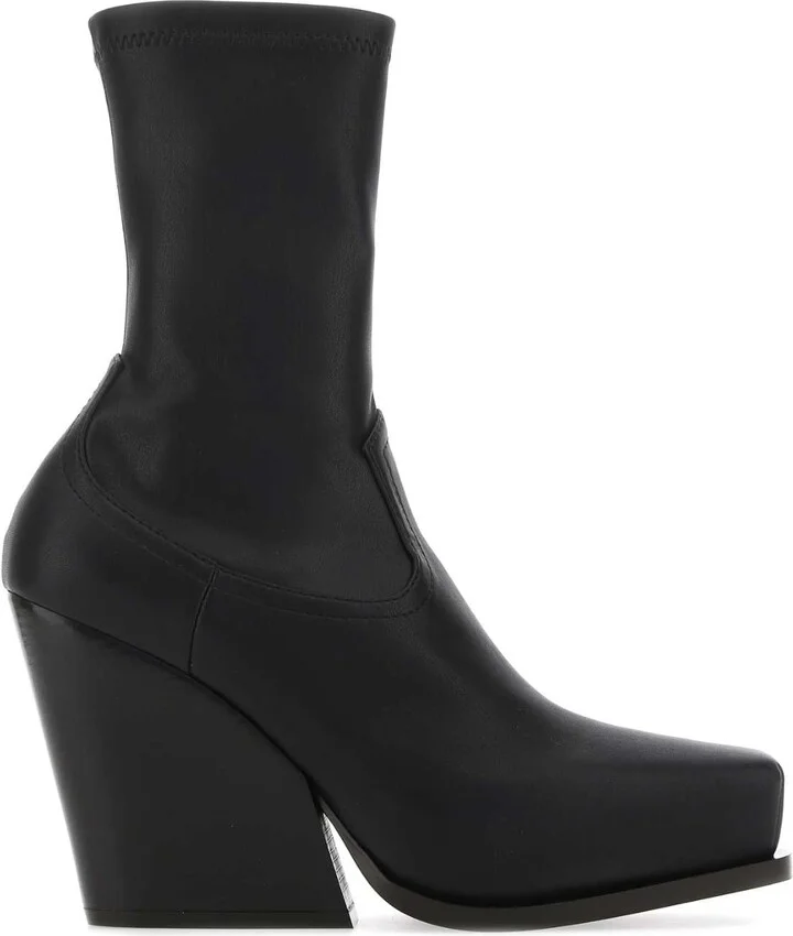 Black Alter Mat Cowboy Ankle Boots