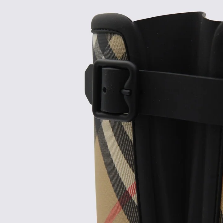 Black And Beige Marsh Stamp Boots - Image 4