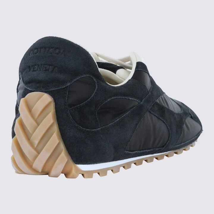 Black And Navy Suede Orbit Flash Sneakers - Image 3